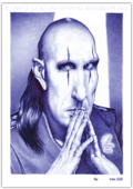 Produktabbildung Portrait-Karikatur "Asp" limitierter Kunstdruck